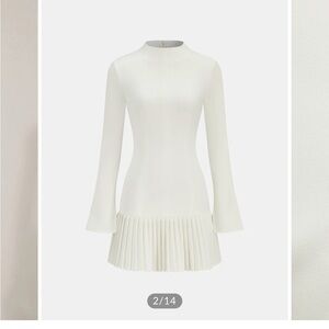 NWT Commense Cream Long Sleeve Dress